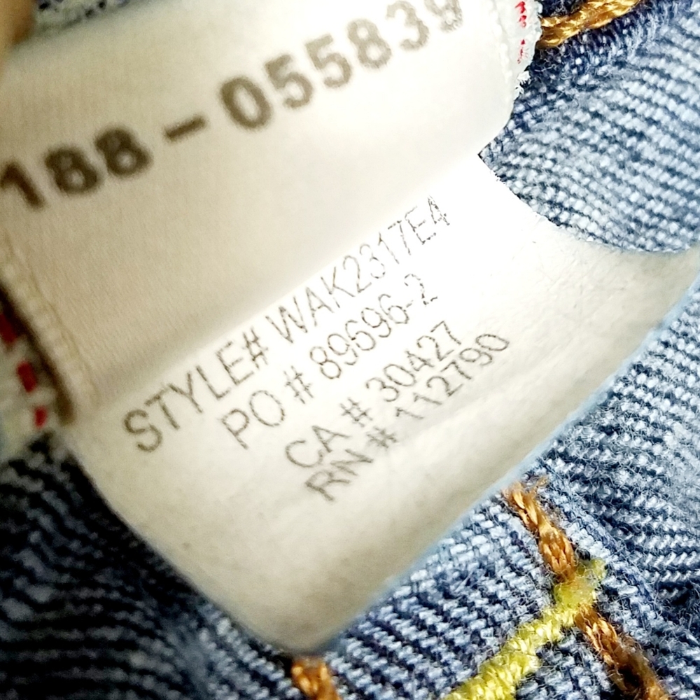 Vintage Y2k True Religion USA Womens Hi Rise Boot Cut Classic Blue Jeans size 28 - Picture 11 of 11